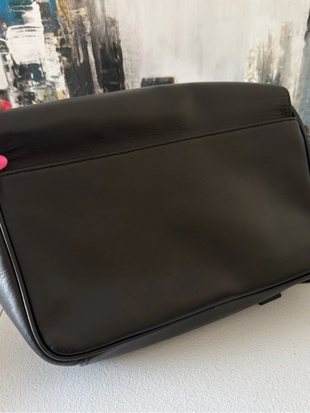 Coach Black Leather Messenger Bag with Silver Hardware - Picture 5 of 7